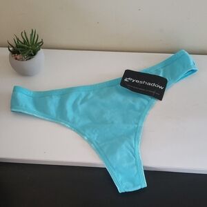 EYESHADOW NWT Cotton Blend Hi Cut Thong - Blue 7/L
